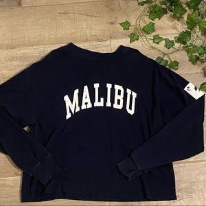 Navy Malibu Long Sleeve T-Shirt